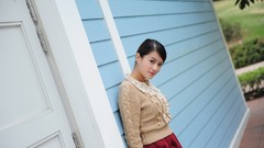 Woman asians brunettes models portraits May Mei