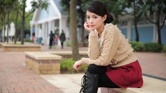 Woman asians brunettes models portraits May Mei