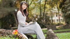 Woman asians depth of field Viet Nam Cure Girl