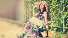 Woman asians depth of field Viet Nam Cure Girl