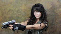 Woman asians girls with guns Cha Sun Hwa