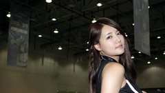 Woman asians long hair braids models Korean looking back Han Ga 