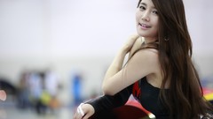 Woman asians long hair brunettes models Korean depth of field 