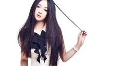Woman asians long hair models