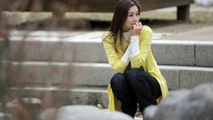 Woman asians long hair models Korean Choi Yu Jung