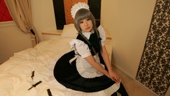 Woman asians maids gray hair touhou izayoi sakuya cosplay video 