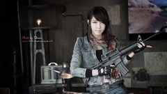 Woman asians models black hair cosplay Korean Jo Yoo Na