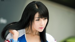Woman asians models black hair Korean