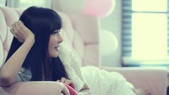 Woman asians models black hair Korean Cha Sun Hwa