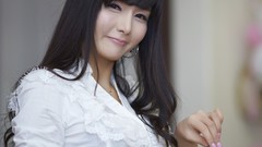 Woman asians models black hair Korean Cha Sun Hwa