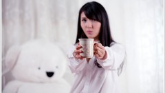 Woman asians models black hair Korean Cha Sun Hwa