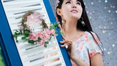 Woman asians models black hair Korean Cha Sun Hwa