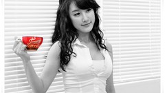 Woman asians models black hair Korean Choi Ji Hyang