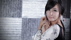 Woman asians models black hair Korean Ryu Ji Hye