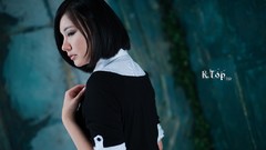 Woman asians models black hair Korean Ryu Ji Hye