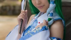 Woman asians models kochiya sanae touhou cosplay Lenfried