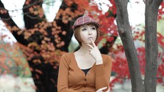 Woman asians models Korean bob cut Kang Yui