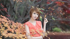 Woman asians models Korean bob cut Kang Yui