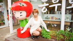 Woman asians models Korean bob cut Kang Yui