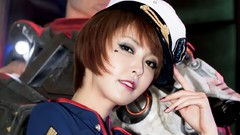 Woman asians models Korean bob cut Kang Yui