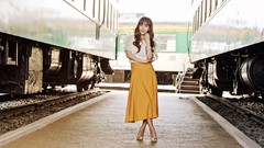 Woman asians models Korean Im Min Young