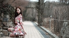 Woman asians models Korean Lee Ji Min