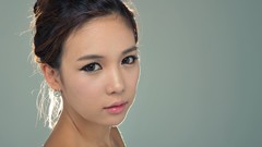 Woman asians models Korean Simple Background Kim In Ae