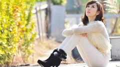 Woman asians models leggings Korean