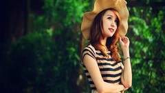 Woman asians models redheads