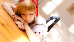 Woman asians models shuffle fuyou kaede cosplay knee socks 