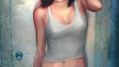 Woman asians redheads cleavage panties artwork Im YoonA