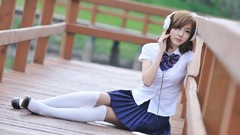 Woman asians school uniforms models Korean Choi Byeol Yee