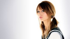 Woman asians school uniforms twintails Simple Background sailor 