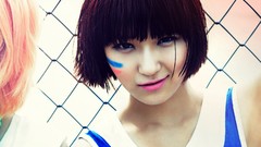 Woman asians short hair bangs glam
