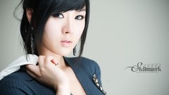 Woman asians short hair models Korean Hwang Mi Hee