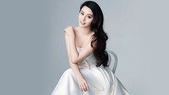 Woman asians Simple Background Fan Bingbing