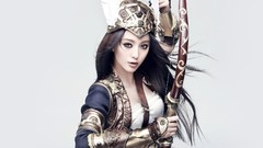 Woman asians Simple Background Fan Bingbing