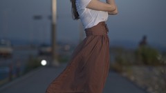 Woman asians skirts models redheads Korean Im Min Young