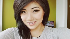 Woman asians smiling brunettes