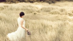 Woman asians smiling farms