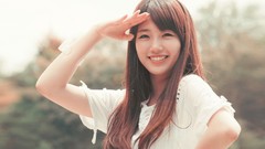 Woman asians smiling long hair idol brunettes k-pop Suzy Miss A