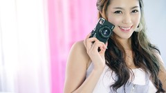 Woman asians smiling models Korean Ju Da Ha