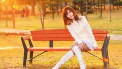 Woman asians song boots models Korean