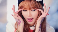 Woman asians tattoos bangs redheads asian girls Hyuna