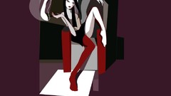 Woman asians vectors Simple Background