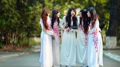 Woman asians Viet Nam ao dai