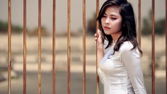 Woman asians Viet Nam ao dai