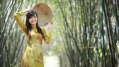 Woman asians Viet Nam conical hats