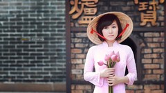 Woman asians Viet Nam conical hats