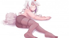 Woman ass Anime anime girls pantyhose touhou animal ears 